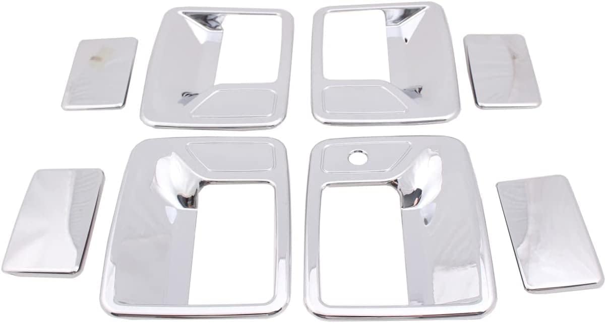 AUCERAMIC Tapas cromadas para manijas de puerta, compatibles con Ford F250 F350 F450 F550 Super Duty 2000-2005 para Ford Excursion 4 puertas sin