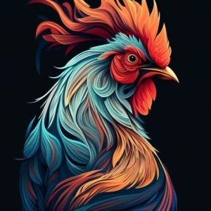 Kits de pintura de diamantes para adultos, gallo peculiar redondo de taladro completo 5D DIY kits de pintura de diamantes para decoración del hogar Kits de pintura de diamantes para adultos, gallo peculiar redondo de taladro completo 5D DIY kits de pintura de diamantes para decoración del hogar