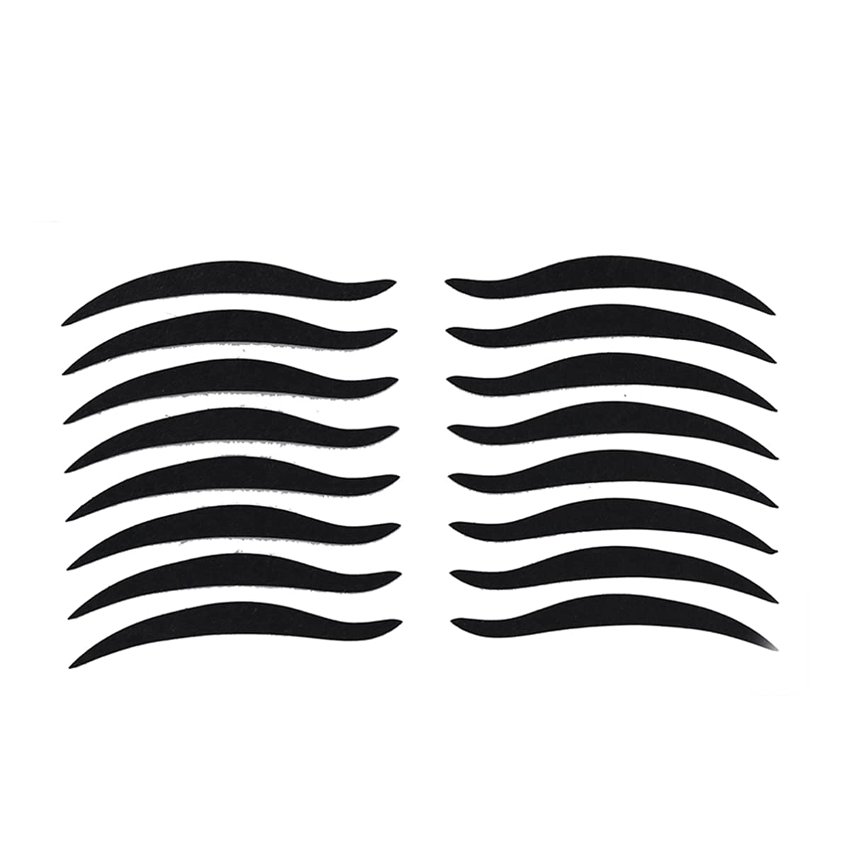 Healifty Pegatinas negras para delineador de ojos, 80 pares, reutilizables, impermeables, ahumadas