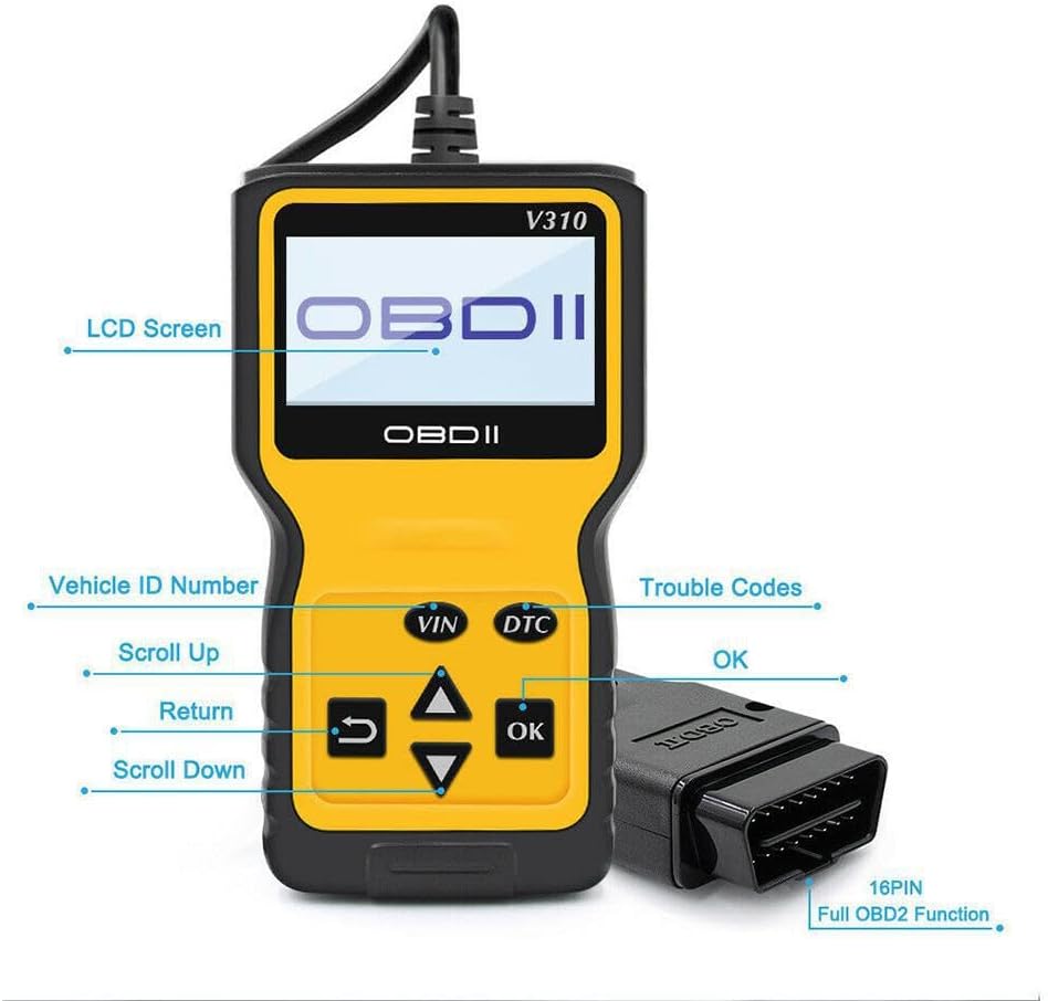 Escáner V310 para el coche Obd2 herramienta de diagnóstico del lector de código del vehículo Auto Check Engine Obdii Eobd Can Herramienta de escaneo