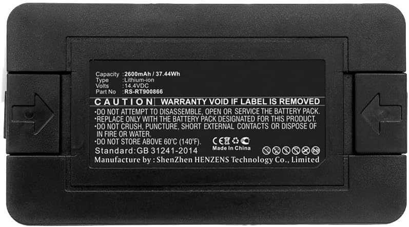 Synergy Digital Batería para aspiradora, compatible con Rowenta RG7455WHNS0 Aspiradora, (iones de litio, 14.4 V, 2600 mAh), ultra alta capacidad,