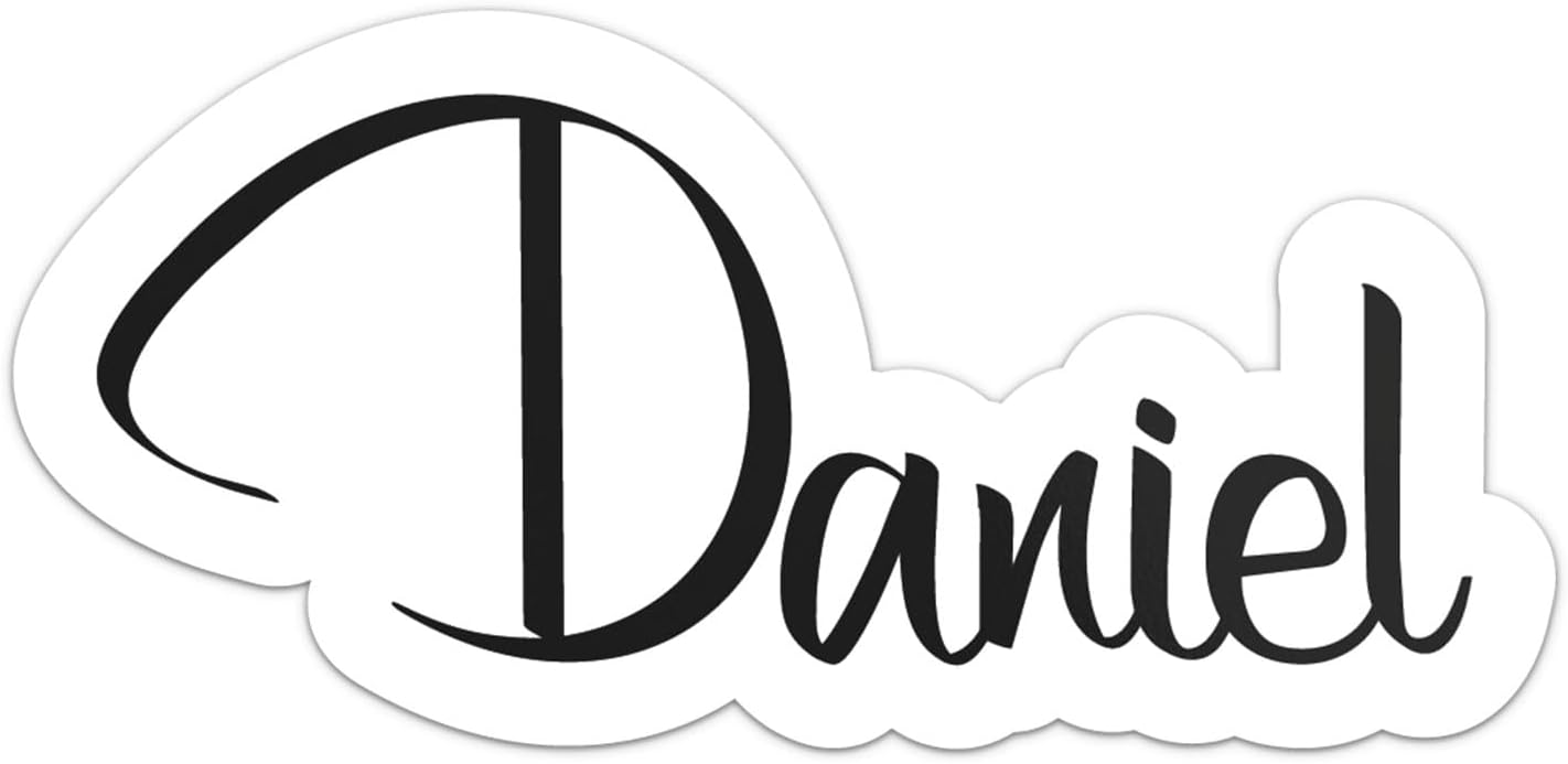 Daniel – Calcomanía de vinilo impermeable con nombre, parachoques de automóvil, laptop, botella de agua, pared, ventana, tamaño  6 pulgadas más