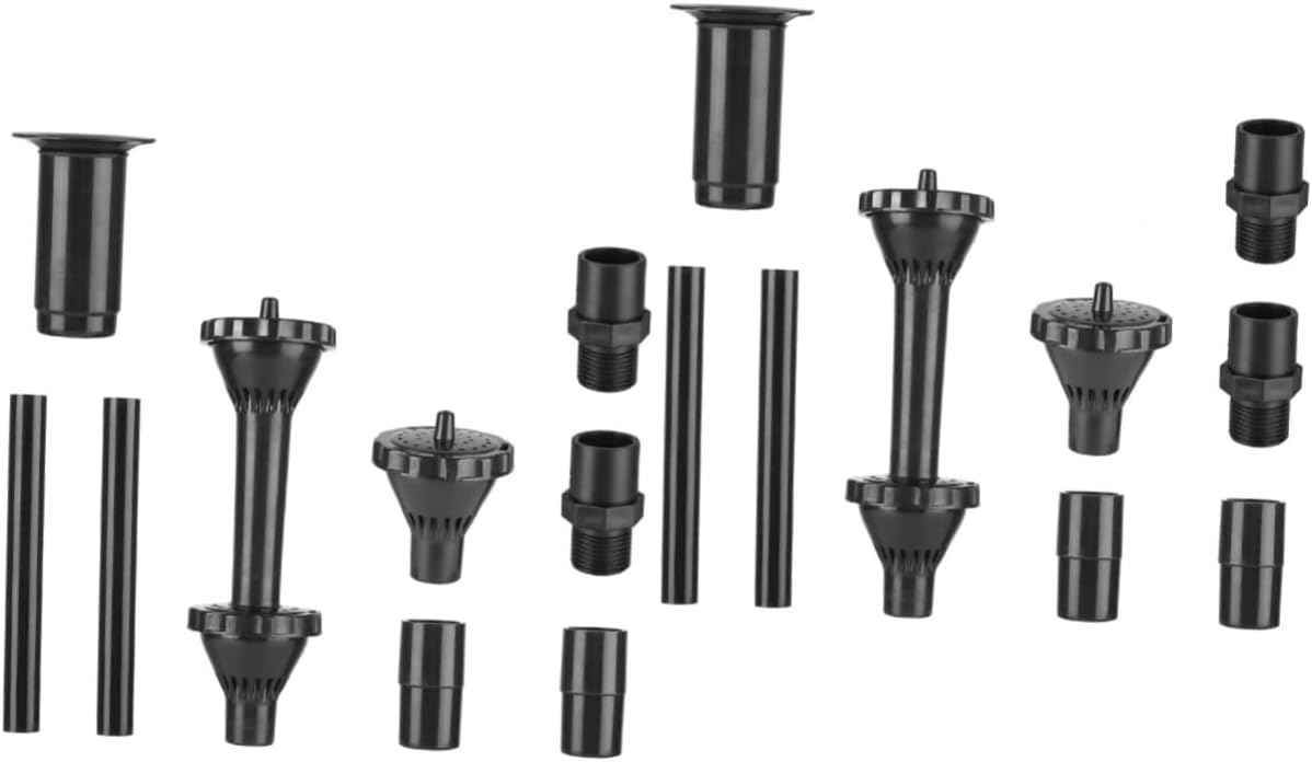 Yardwe 18 piezas Boquilla miniatura equipo patrón bomba sumergible fuente cabeza acuario hogar ajustable acuario pecera tanque de peces de plástico