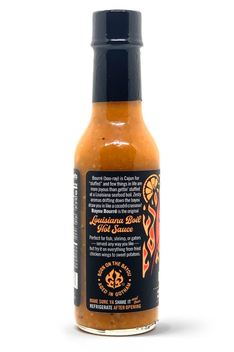 Bayou Gotham BAYOU BOURRE Louisiana Boil – Cayena, ajo, cebolla, apio, cítricos, maíz amarillo y papas rojas – Vegano, sin gluten, bajo en sodio –