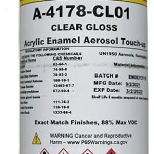 Cardinal Paint A4178 CL01 Pintura en aerosol de retoque con recubrimiento en polvo brillante transparente Piezas de automóviles y reparación de Cardinal Paint A4178 CL01 Pintura en aerosol de retoque con recubrimiento en polvo brillante transparente Piezas de automóviles y reparación de