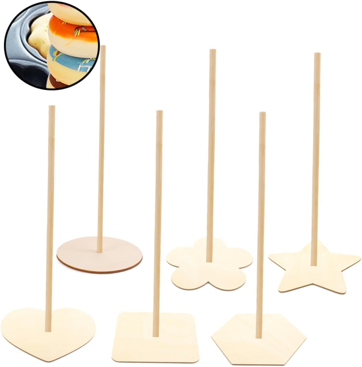 6pcs Decorative Tray Dessert Stand Bagel Holder Display Trim Tray Donut Holder Board Donut Stand for Party Table Trays for Eating Display Stand Baby