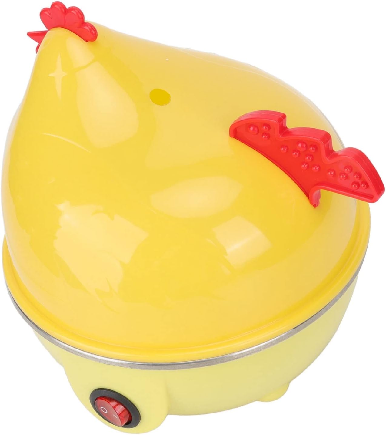 Jeanoko Olla rápida para huevos, olla multifuncional para huevos con capacidad de 7 huevos, apagado automático, forma de pollo para desayuno, huevos