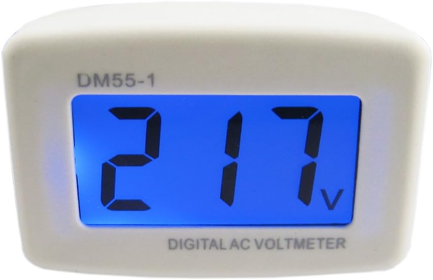 Voltímetro digital LCD, enchufe plano de EE. UU. Voltímetro medidor de panel de voltios AC 80-300V, Probador de voltaje 110V 220V, Monitor de