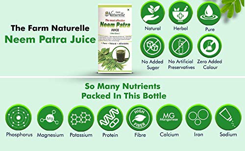 1 Neem Patra JugoRas+Miel Natural Natural Libre de Bosque Vale 49-,El Mejor Cuidado De La Piel 400 Ml & Limpieza De Sangre Jugo De Neem Patra Ras