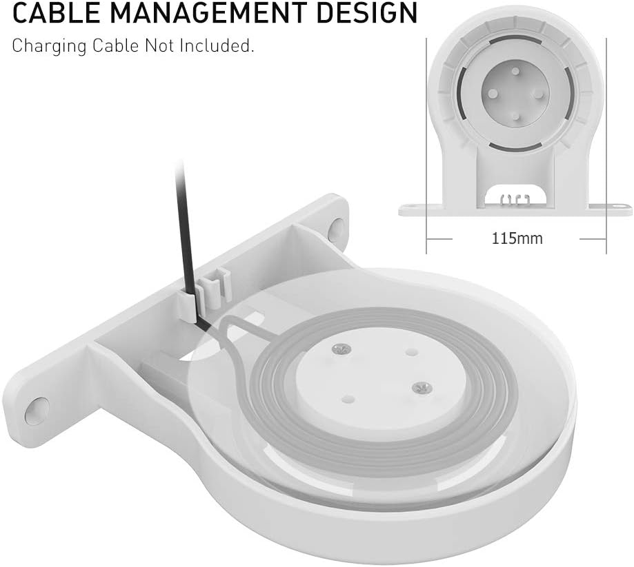 Delidigi Soporte de pared ABS compatible con el router WiFi Nest AC2200 – Estante para punto WiFi Nest gestión de cables integrada (blanco)