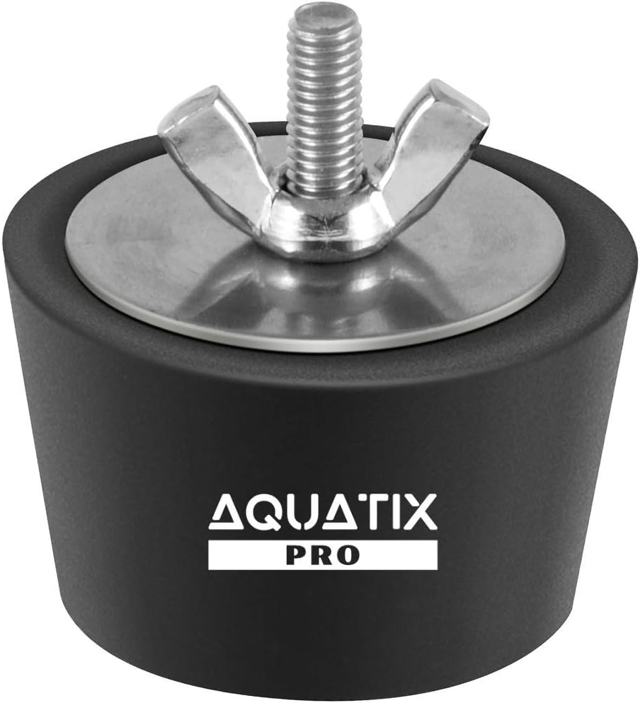Aquatix Pro Enchufe de invierno para piscina, tapones de expansión de invierno de 1.5 a 2 pulgadas con tornillo SS, pernos de acero inoxidable, goma