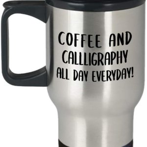 Gifts for Calligraphy Lover Travel Mug Insulated Coffee Tumbler – Calligrapher Writing Lettering Visual Art Design Artist Hobby Passion Hobbyist Gifts for Calligraphy Lover Travel Mug Insulated Coffee Tumbler – Calligrapher Writing Lettering Visual Art Design Artist Hobby Passion Hobbyist