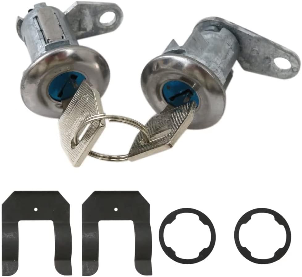 Juego de vasos cilíndricos para cerradura de puerta, 2 llaves, se adapta a Ford 67-68,70 Mustang Shelby GT-500