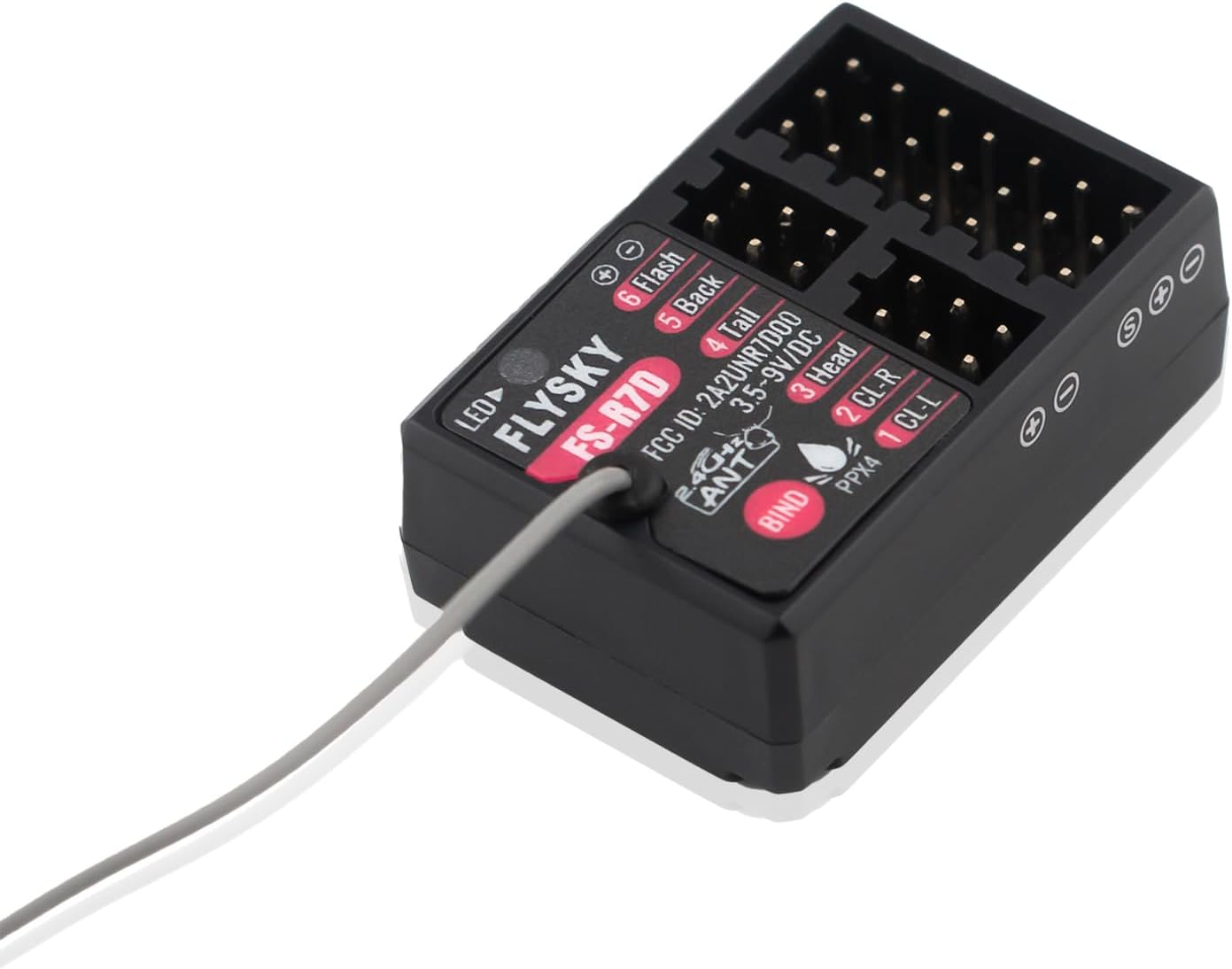 Flysky FS-R7D 7CH ANT Protocolo Receptor PPM IBUS Salida 2-Way Transfer-Back Función para Coche Barco Control Remoto