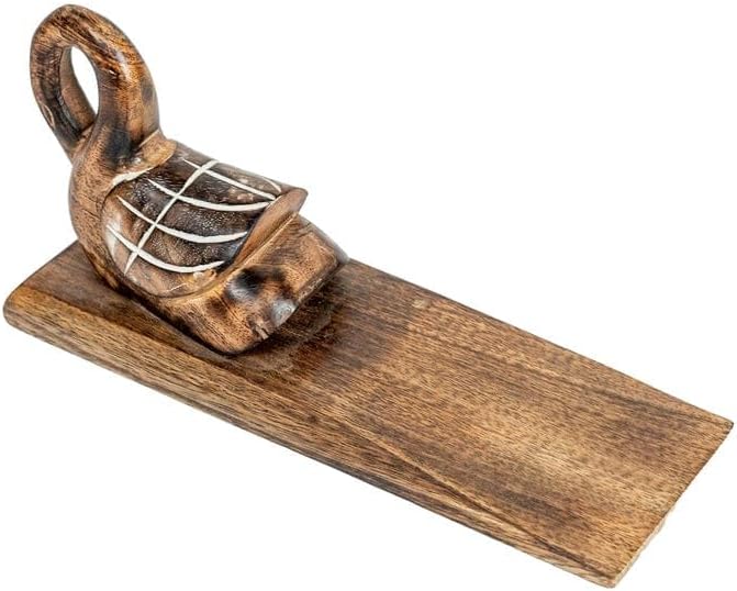 SimbaKart – Tope de puerta de cisne hecho a mano decorativo vintage con acabado natural para puerta de cisne, soporte de puerta pesado resistente al