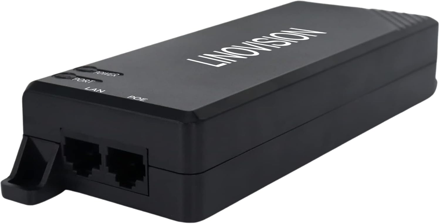 LINOVISION Inyector POE Gigabit 90W, Inyector POE IEEE 802.3afatbt, Inyector PoE++ de un solo puerto, 101001000Mbps Hi-POE Midspan, Inyector de