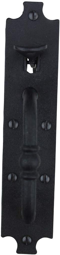 Renovators Supply – Pestillo de puerta Norfolk de hierro fundido negro, resistente y decorativo, ideal para puertas y puertas, pestillo de puerta