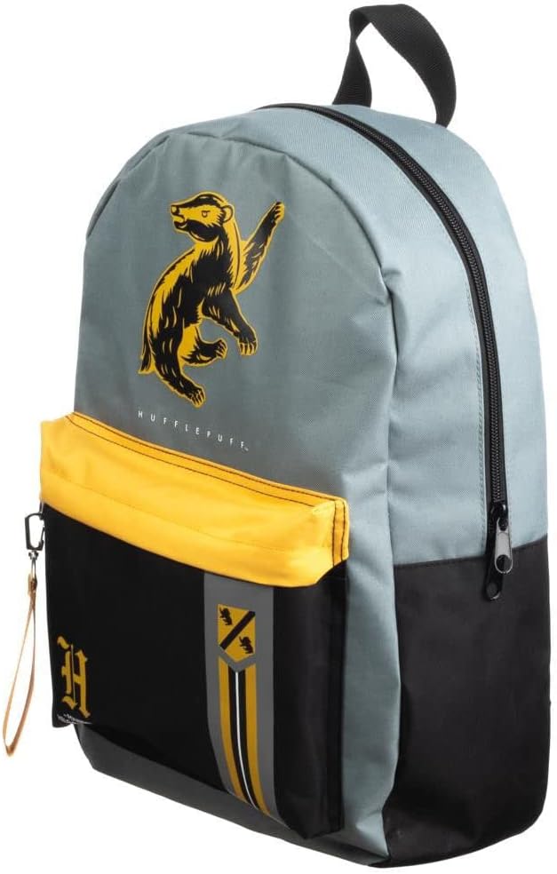 Bioworld Harry Potter Hufflepuff – Juego combinado de mochila para laptop de 16 pulgadas y cordón, Multi colorido, Personalizado