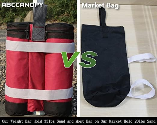 Abccanopy juego de 4 bolsas pesadas para armado de refugio instantáneo de calidad superior y de alta resistencia, de 55 lb cada una, en más de 20