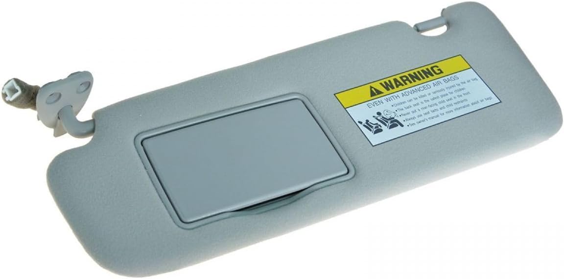 ZR 1pc Windshield Sun Shade Visor Left Driver Side Gray with Lighted Mirror 852010A750QS 85201-0A750-QSQH 852010A750QSQH