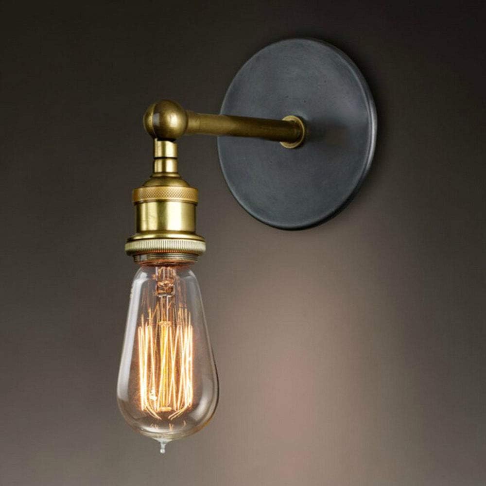 Lámpara de pared retro estilo industrial, acabado de latón ajustable, iluminación vintage, enchufe E26 para decoración del hogar, bar, restaurantes,