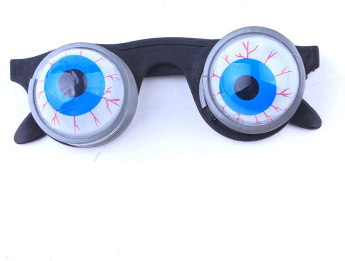 4 gafas de fiesta de Halloween con globos oculares en muelles, divertido juguete de payaso, juguetes elásticos para decoración de niños, gafas