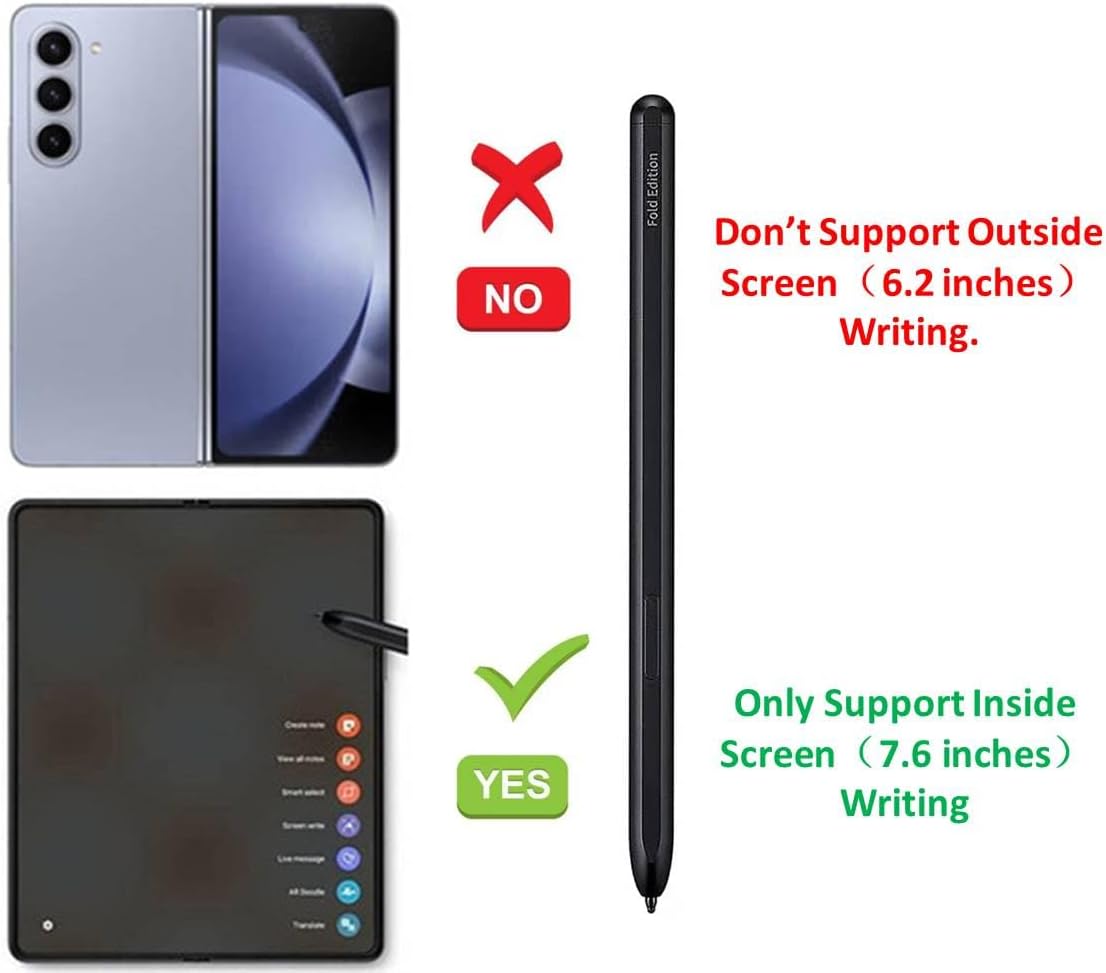 4 Pen F-TECH Edition – Lápiz capacitivo S de repuesto para Samsung Galaxy Z F-TECH 4 5G con punta y punta (negro)