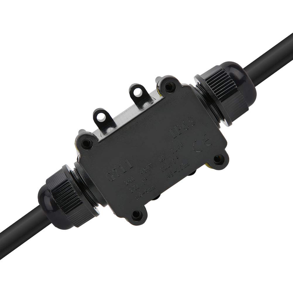 Protección de línea de cable subterráneo, caja de conexiones IP68, conector de protección de línea de cable subterráneo de 2 vías, tamaño de junta