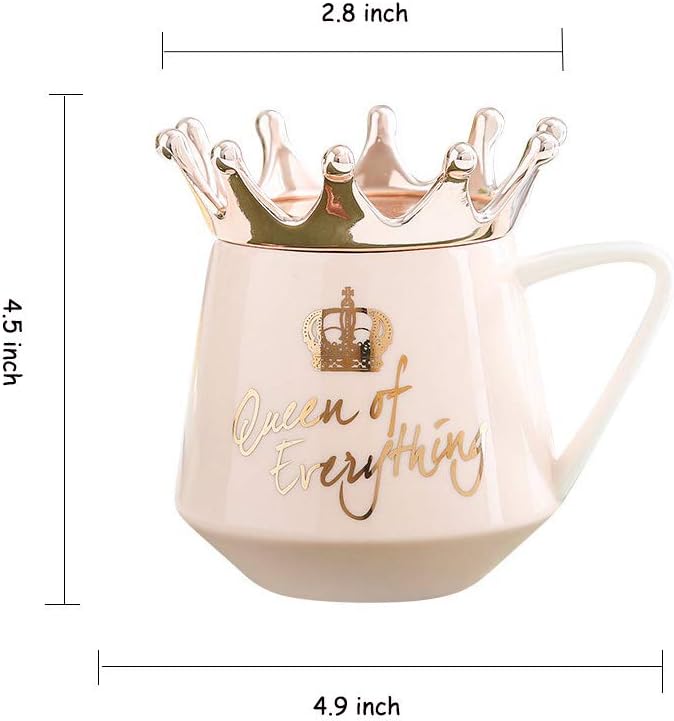 Taza rosa taza de café rosa tazas de café para café, té, tazas de café o té de cerámica, regalos de cumpleaños para mujeres, ideas divertidas de
