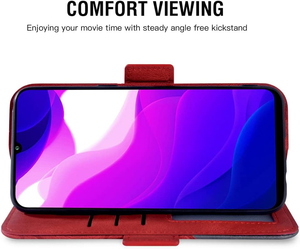 Asuwish Compatible con Xiaomi Mi 10 LiteMi10Lite 5GMi10 Youth 5G Funda tipo cartera y protector de pantalla de vidrio templado Soporte de tarjeta