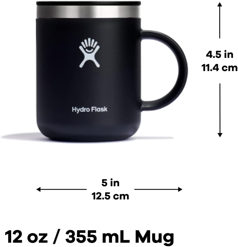 Hydro Flask Taza reutilizable de acero inoxidable, aislada al vacío, sin BPA, no tóxica