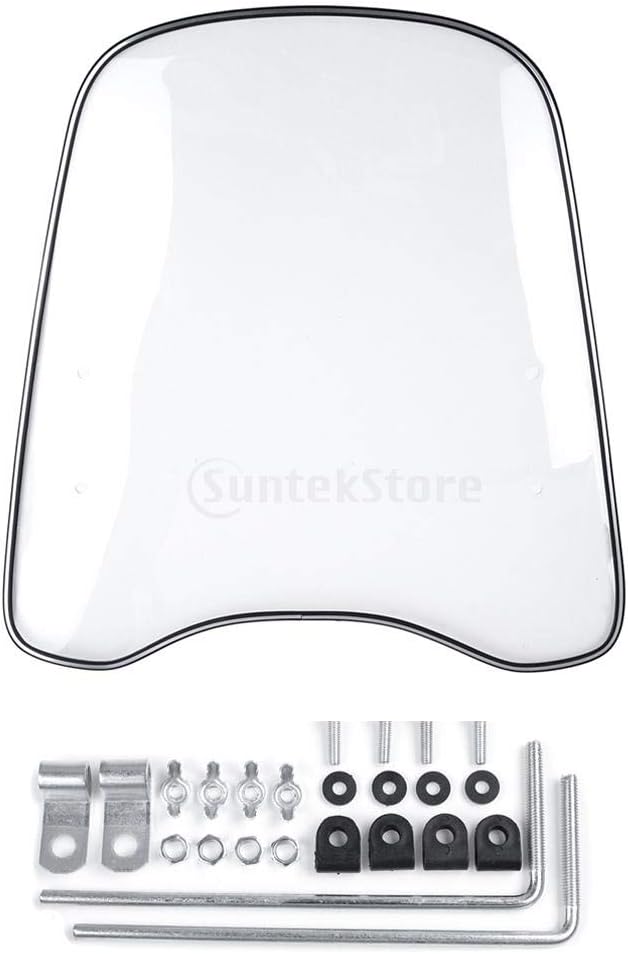 Shiwaki Deflector de viento claro del parabrisas para la motocicleta moto scooter