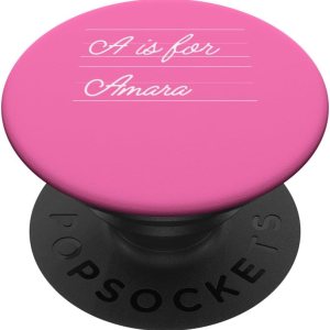Personalized A is for Amara Name Student Kindergarten Girl PopSockets Standard PopGrip Personalized A is for Amara Name Student Kindergarten Girl PopSockets Standard PopGrip
