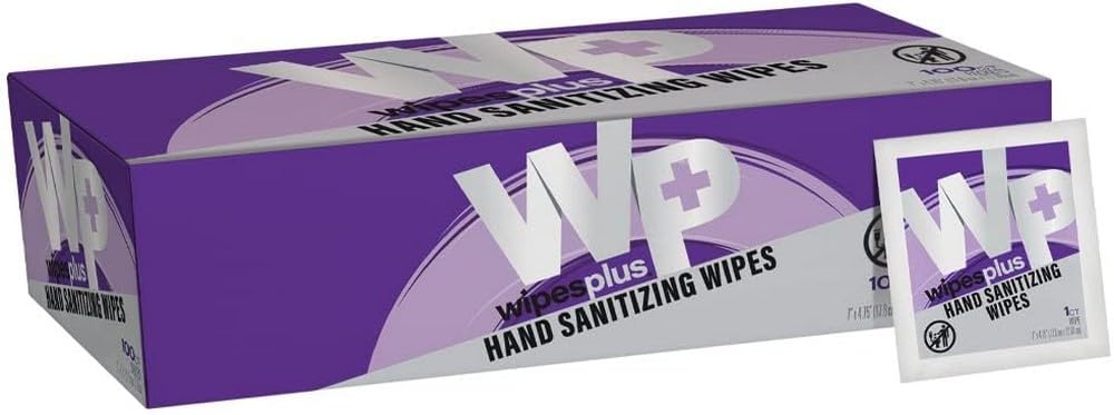 Toallitas sanitzing de manos con alcohol para el hogar y la empresa, 1000 unidades, (10 paquetes de 100 bolsitas)