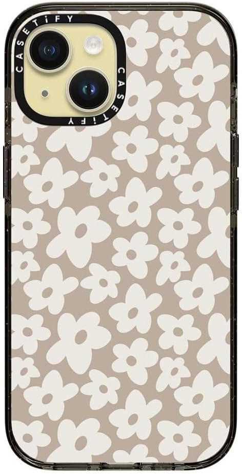 CASETiFY Impact – Funda para iPhone 15 4 veces probada contra caídas de grado militar, protección contra caídas de 8.2 pies – Estampado de flores –