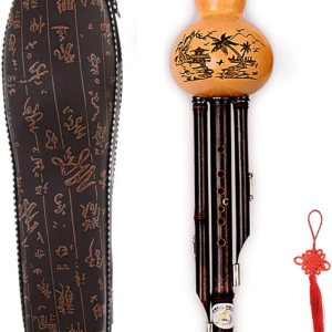Hulusi – Flauta de cuclórbita con caja de transporte, instrumento tradicional chino, flauta de calabaza para estudiantes, principiantes, amantes de Hulusi – Flauta de cuclórbita con caja de transporte, instrumento tradicional chino, flauta de calabaza para estudiantes, principiantes, amantes de