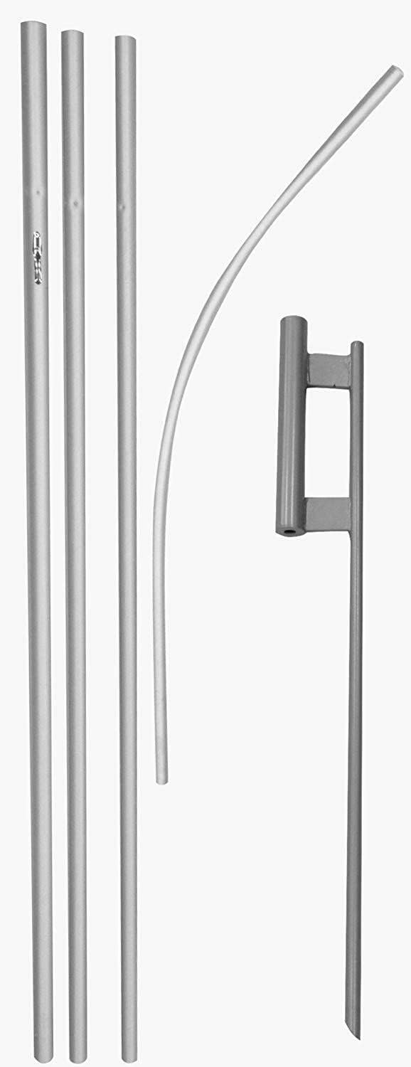 Barra de bandera de plumas y suelo prémium de 15 pies de alto, kit de bandera de plumas Swooper
