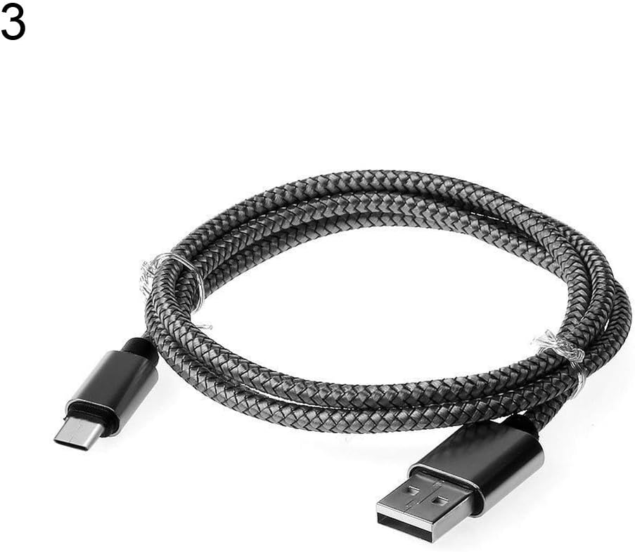 Cable de datos USB c 129.8 ft de nailon trenzado rápido cargador de datos tipo C cable verde 6.6 ft