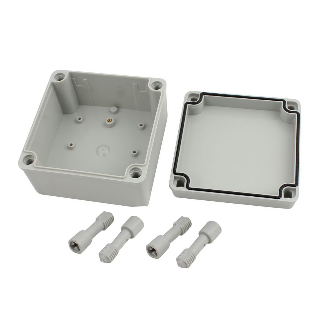 YXQ 4.921 x 4.921 x 2.953 in Caja de conexiones para proyectos eléctricos, IP65, impermeable, ABS, bricolaje, carcasa para exteriores, gris (5 x 5 x