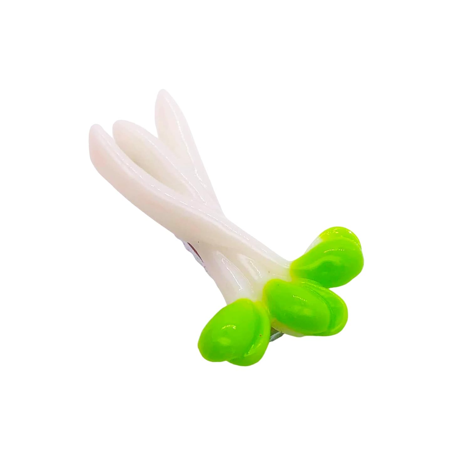 2 pinzas para el cabello de simulación de brotes de frijoles verdes, divertidos clips de flequillo lateral, accesorios para el cabello para mujeres