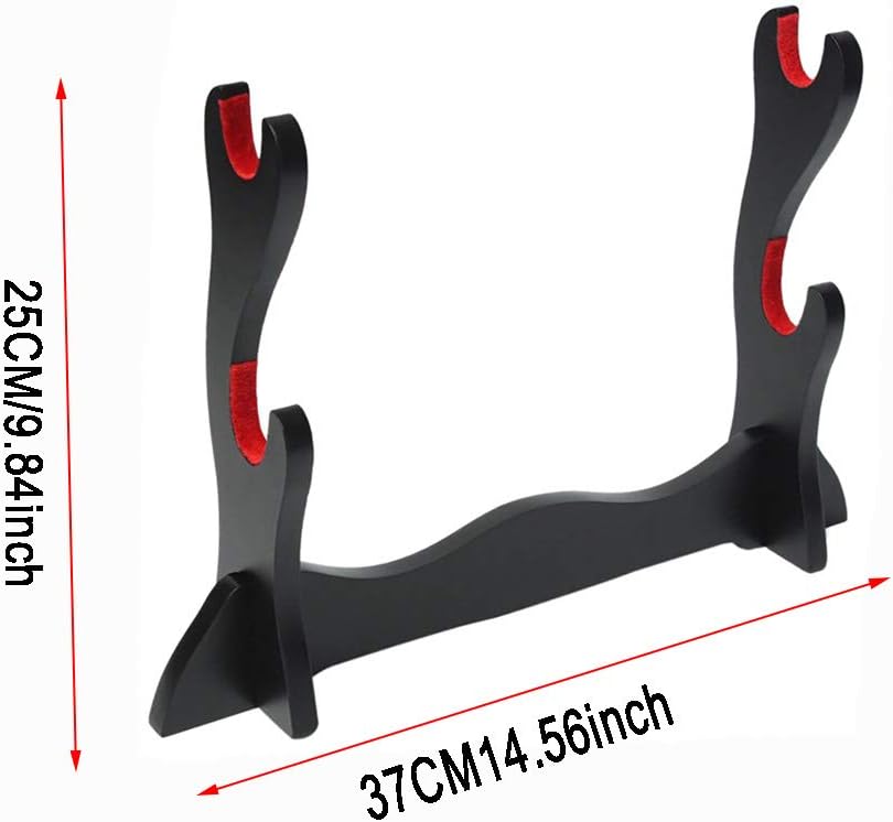 Sword Stand,Samurai Sword Katana Holder Stand Bracket Rack Display Black 2Tier