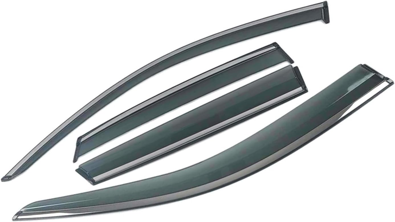 Window Sun Rain Shade Visors Shield Shelter Protector Cover Trim Frame Sticker Compatible with Toyota Land Cruiser Prado J12 2002-2009