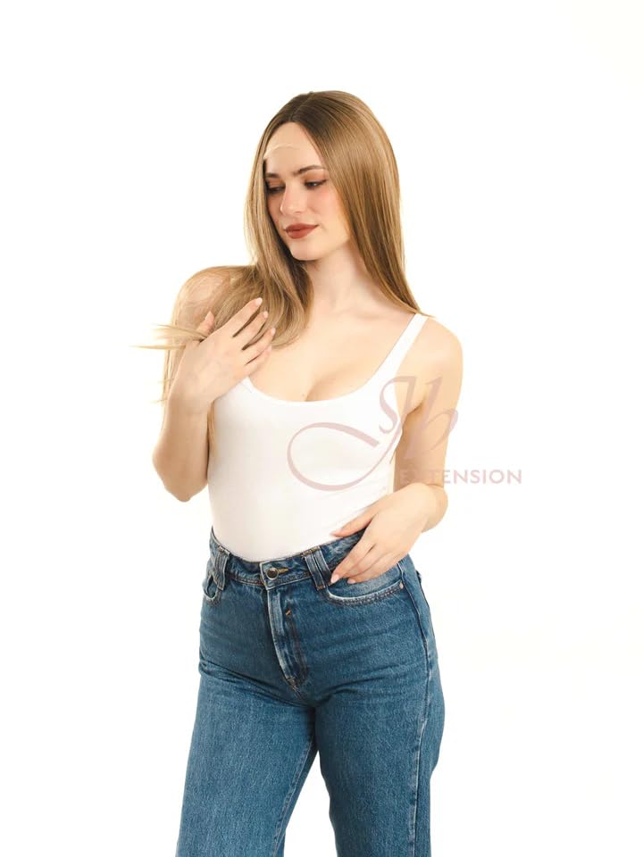 Lace Front Wig LYDIA Dirty Blonde Long Straight Wigs for Women Natural Synthetic Wigs for Daily Use (pelucas de cabello natural)