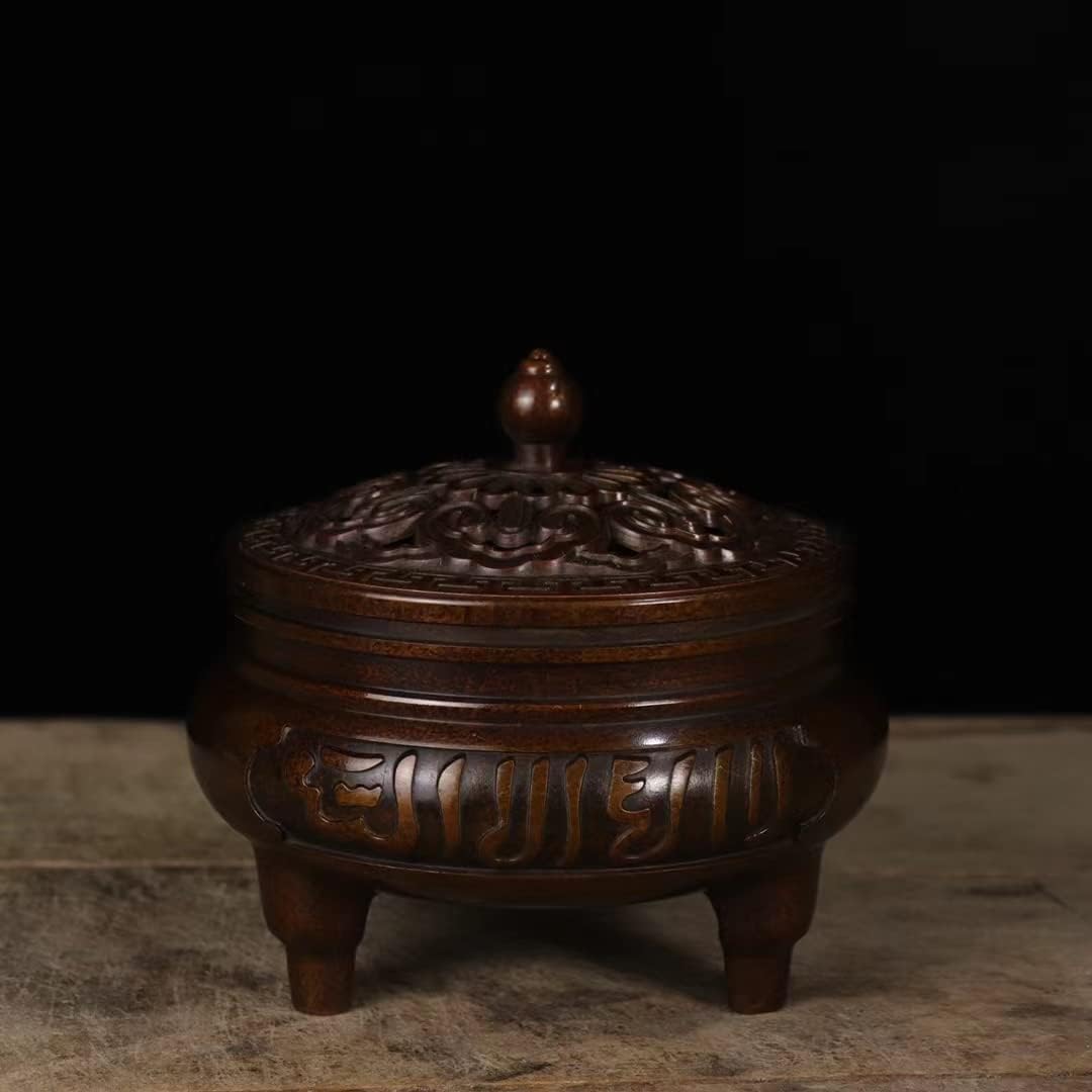 Quemador de incienso de cobre puro, regalo zen, meditación, decora el hogar, placa de interior, quemador de incienso, sándalo, decoración