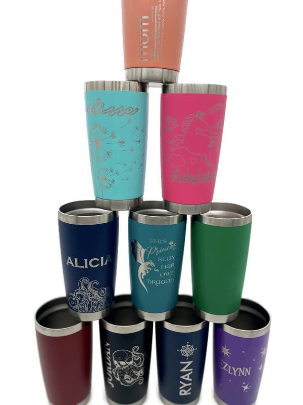 Personalized Engraved Stainless Steel Travel Tumbler Mug FREE SHIPPING (Designs 1-16)