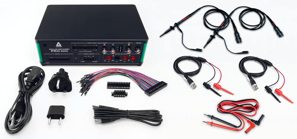 Digilent Analog Discovery Pro ADP5250 Osciloscopio de señal mixta 1GSs 100MHz todo en uno, generador de funciones, fuente de alimentación y DMM
