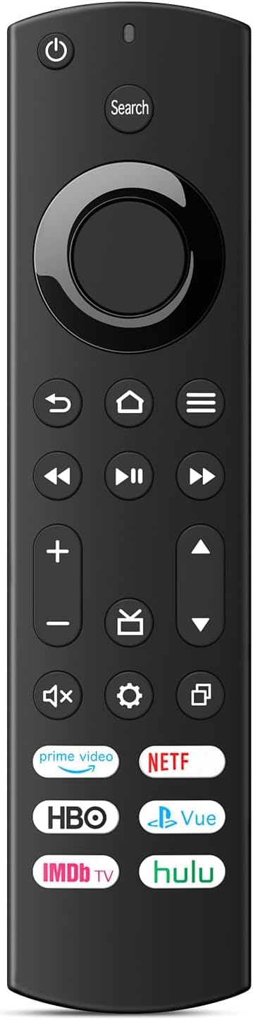 Mando a distancia de repuesto solo para televisores inteligentes Insignia y televisores inteligentes Toshiba con 6 botones de acceso directo, Prime