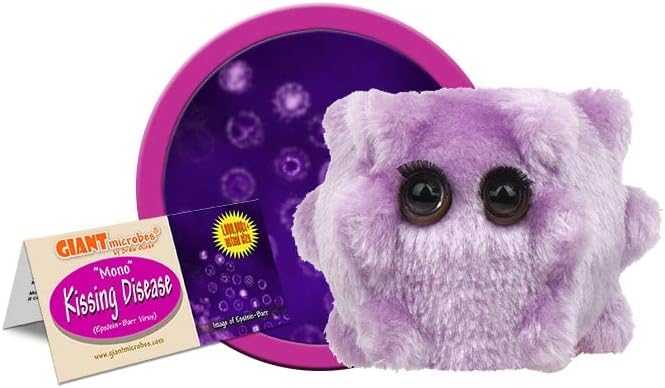 GIANTmicrobes Kissing Disease Plush – Aprende sobre mono y cómo se propaga, regalo educativo para estudiantes, médicos, enfermeras, científicos,