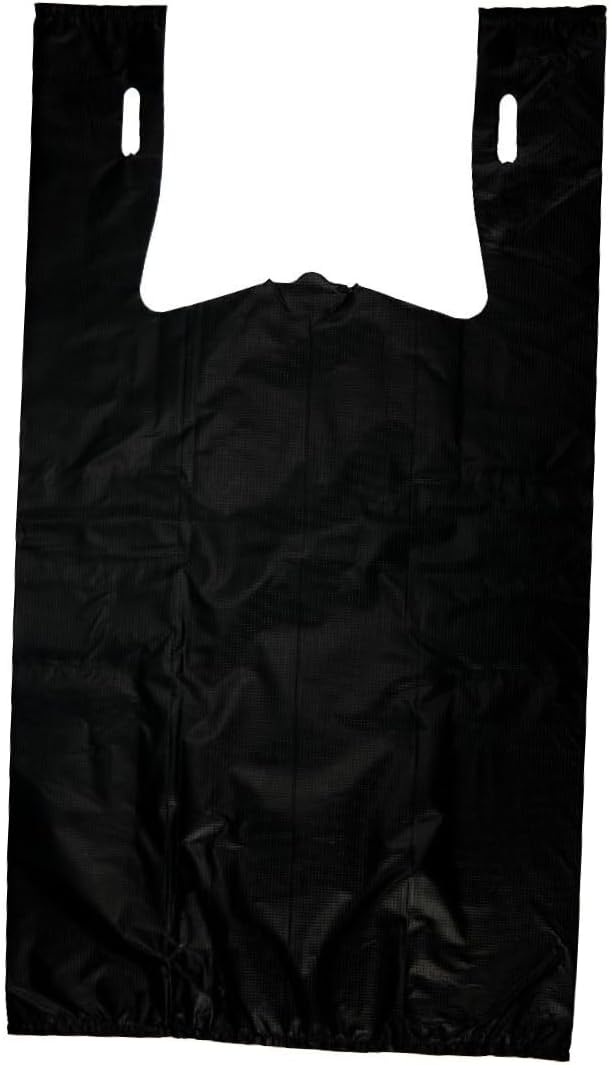 Bolsas para camisetas sin impresión extra resistentes para venta al por menor, mercancía, industrial, construcción, patio, 15 BBL – 13 x 10 x 23