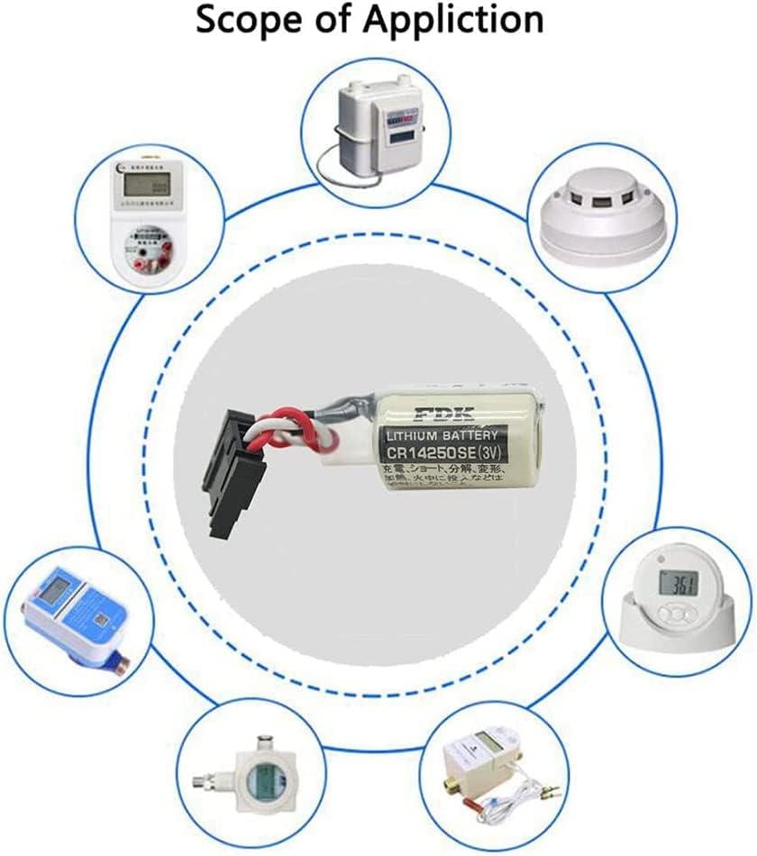 XIAOXX – Paquete de 3 baterías de litio CR14250SE de 3 V 1000 mAh CR14250SE 12AA para fuente de alimentación de respaldo FDK 1747-BA con enchufe